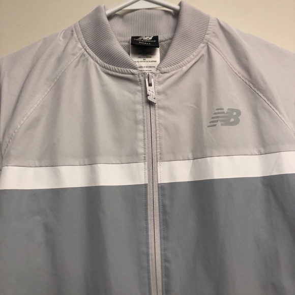 New Balance Light Grey and Powder Blue Zip Jacket, Size S - Picture 2 of 10